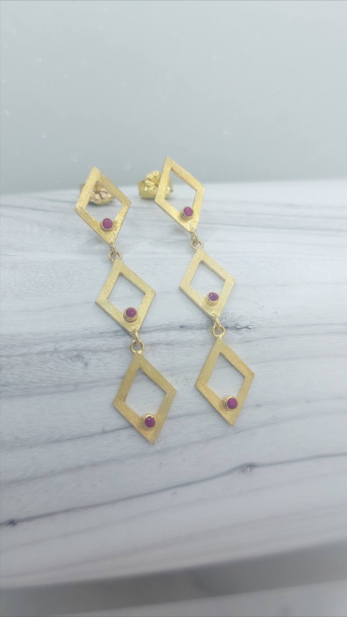 14k Earrings with Rudies