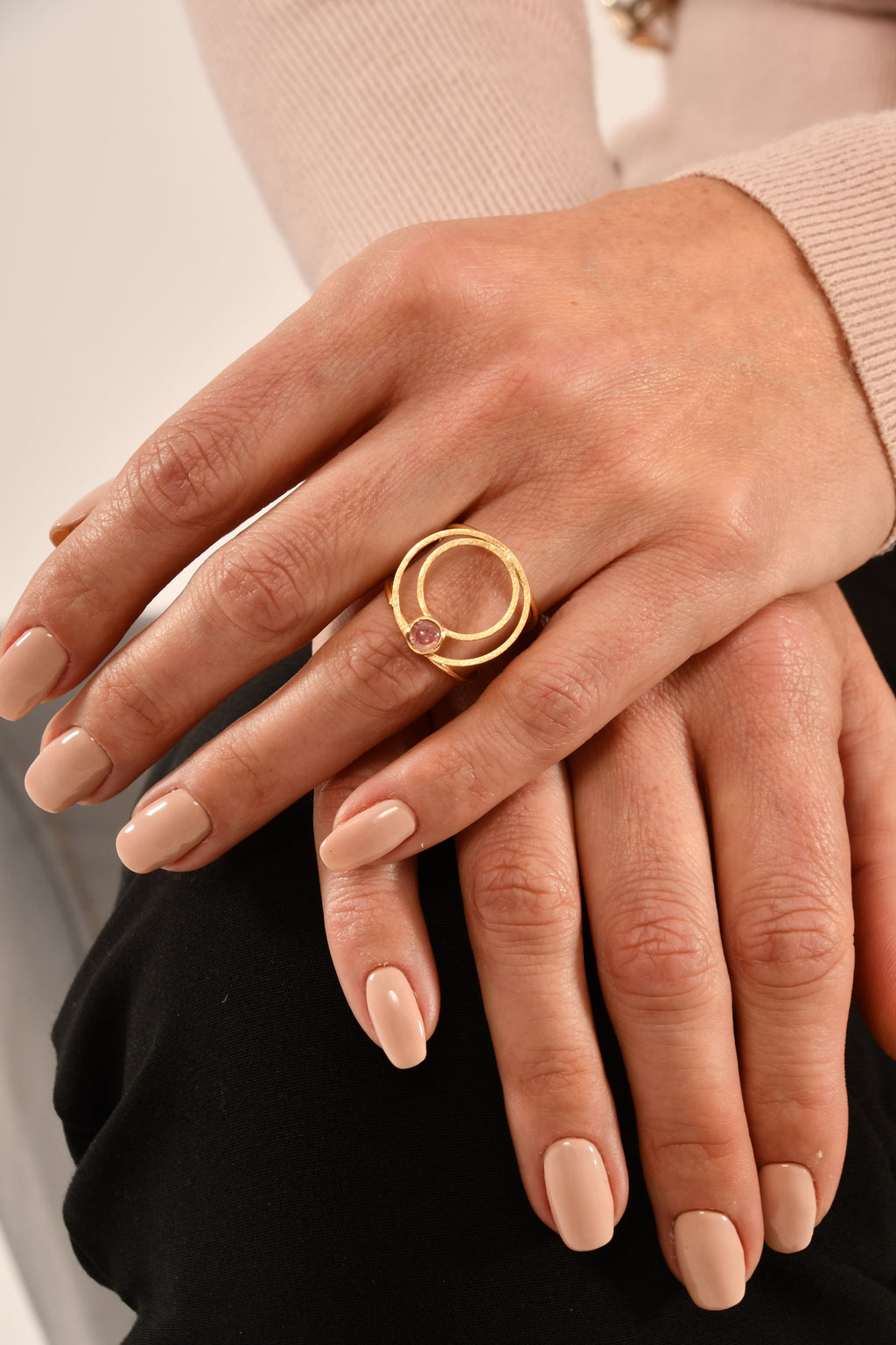 Double Circle Gold Ring