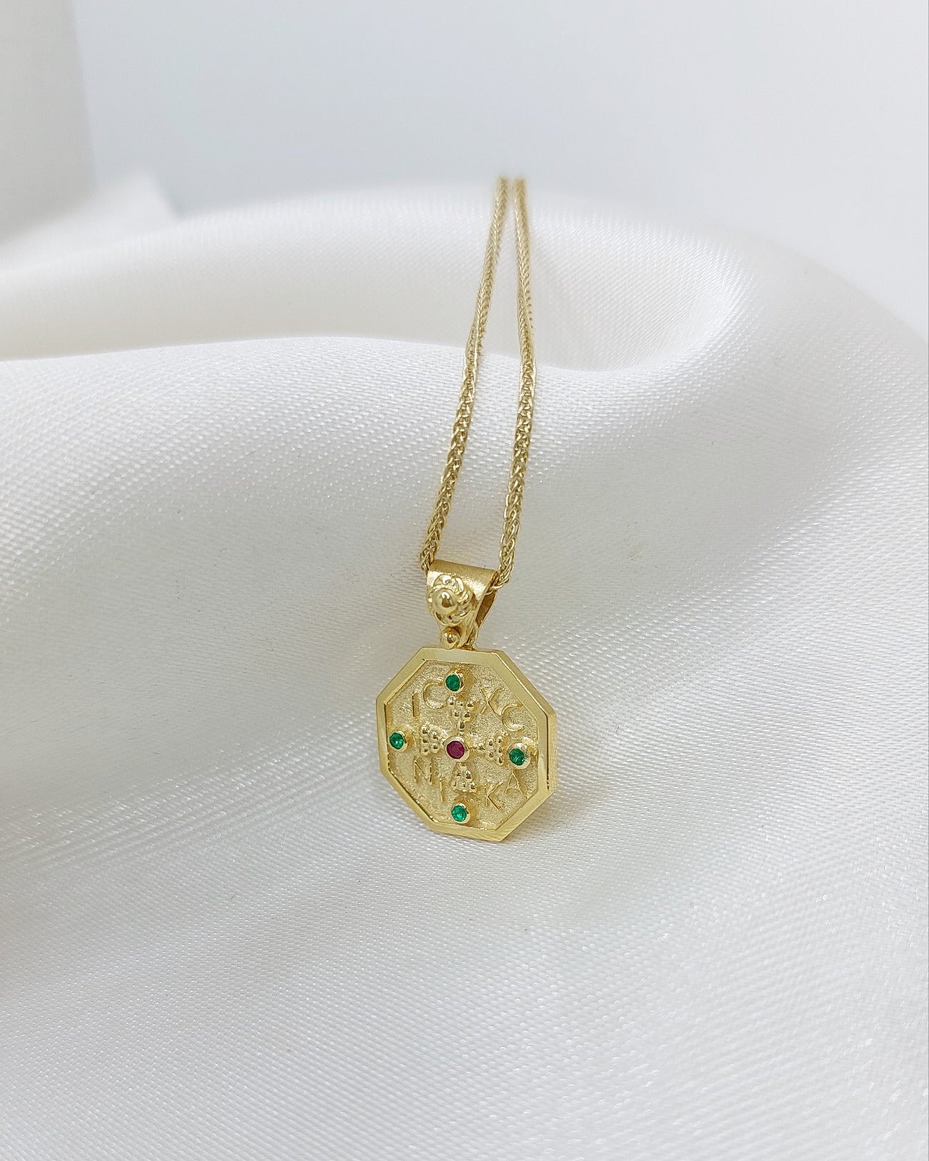 14k Constantine Neckalce - ICXC NIKA -