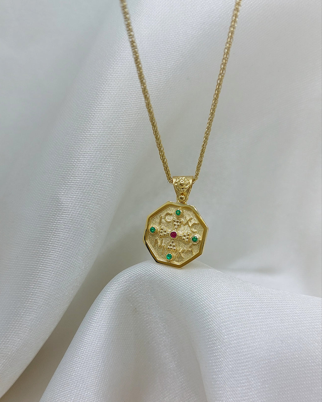 14k Constantine Neckalce - ICXC NIKA -