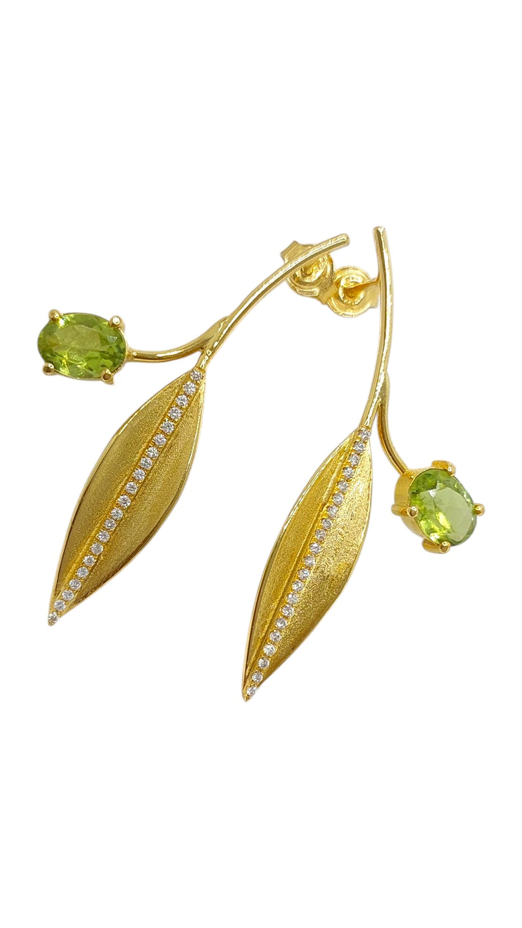 18k Diamonds Olive Leaf