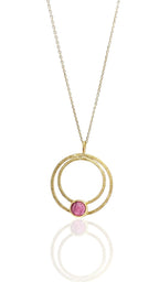 Pink Tourmaline Double Circle