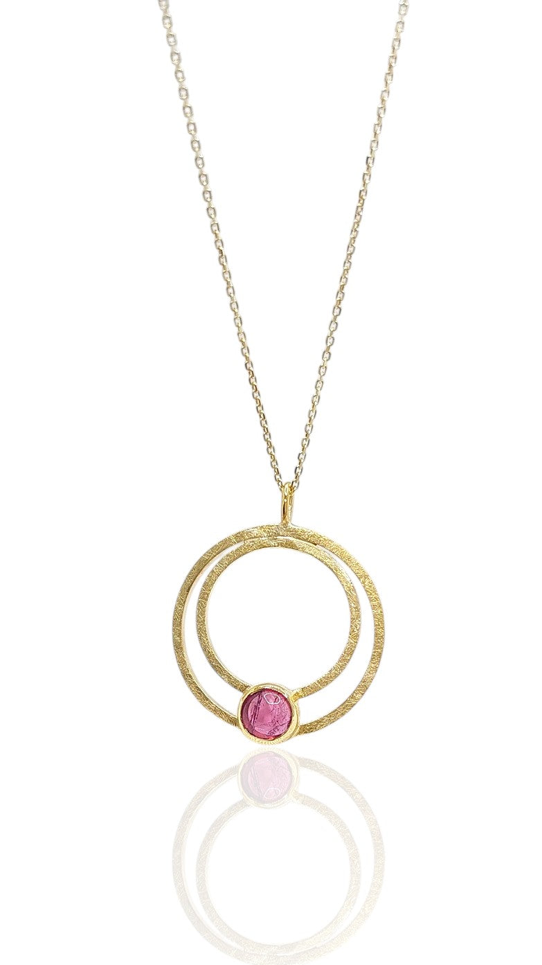 Pink Tourmaline Double Circle