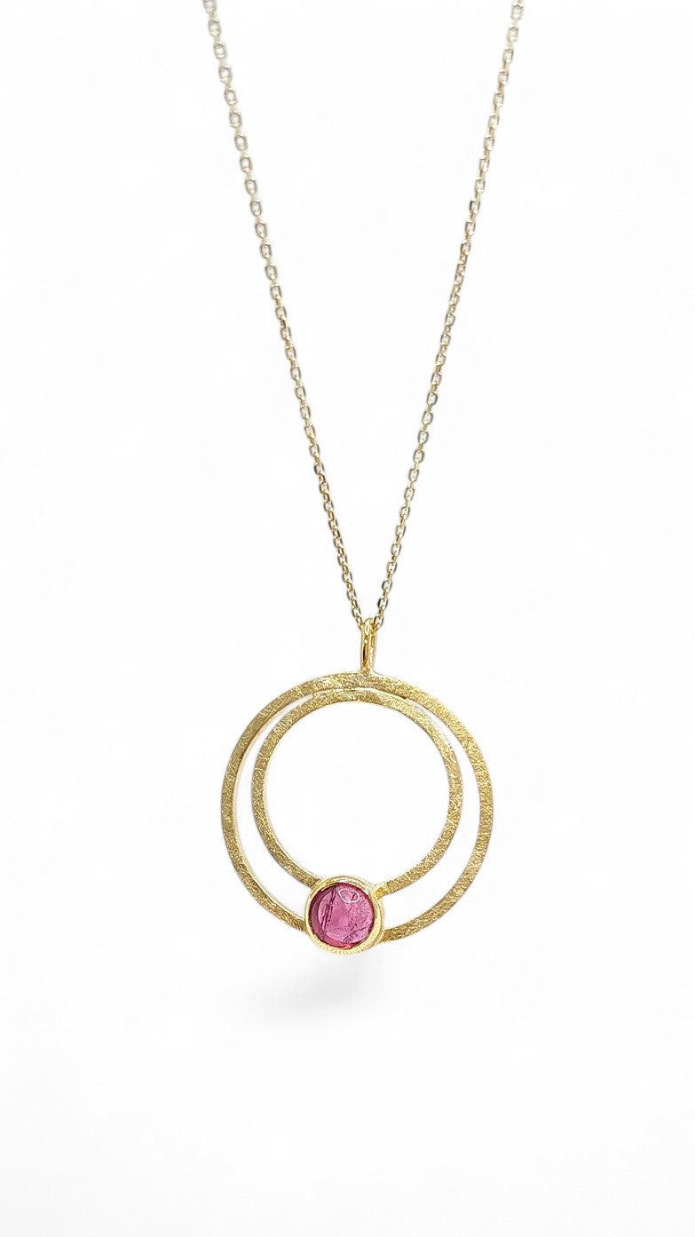 Pink Tourmaline Double Circle