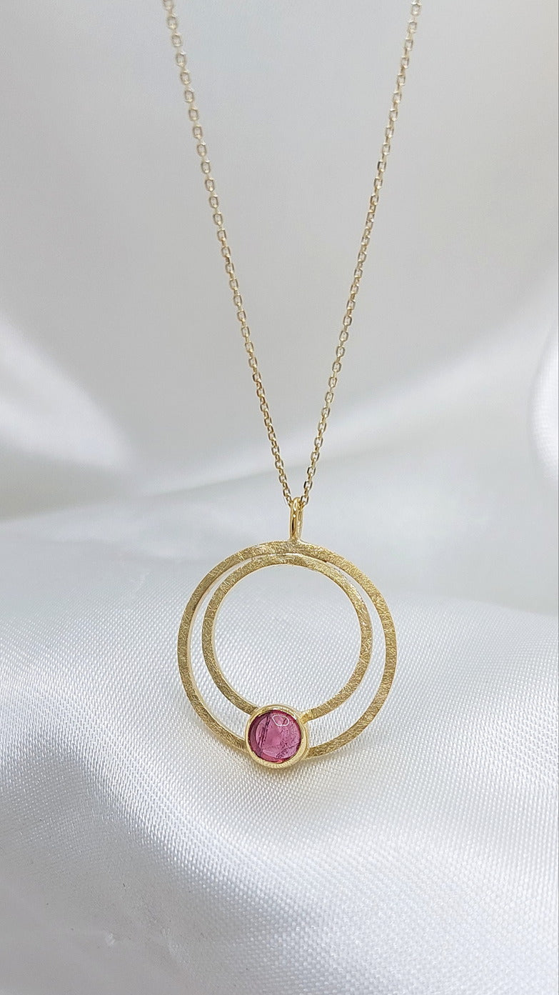 Pink Tourmaline Double Circle