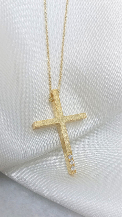 14k Diamonds Gold Cross