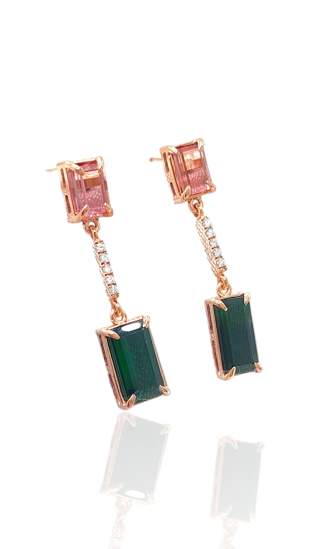 Rose Gold Diamonds Earrings