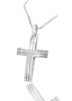 Men's Gold Cross – 14k / 18k White Gold