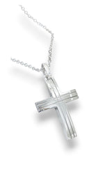Men's Gold Cross – 14k / 18k White Gold