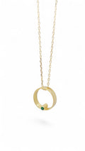 14k Gold Circle Necklace