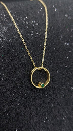 14k Gold Circle Necklace