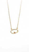 14k Minimalist oval Necklace