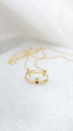 14k Minimalist oval Necklace