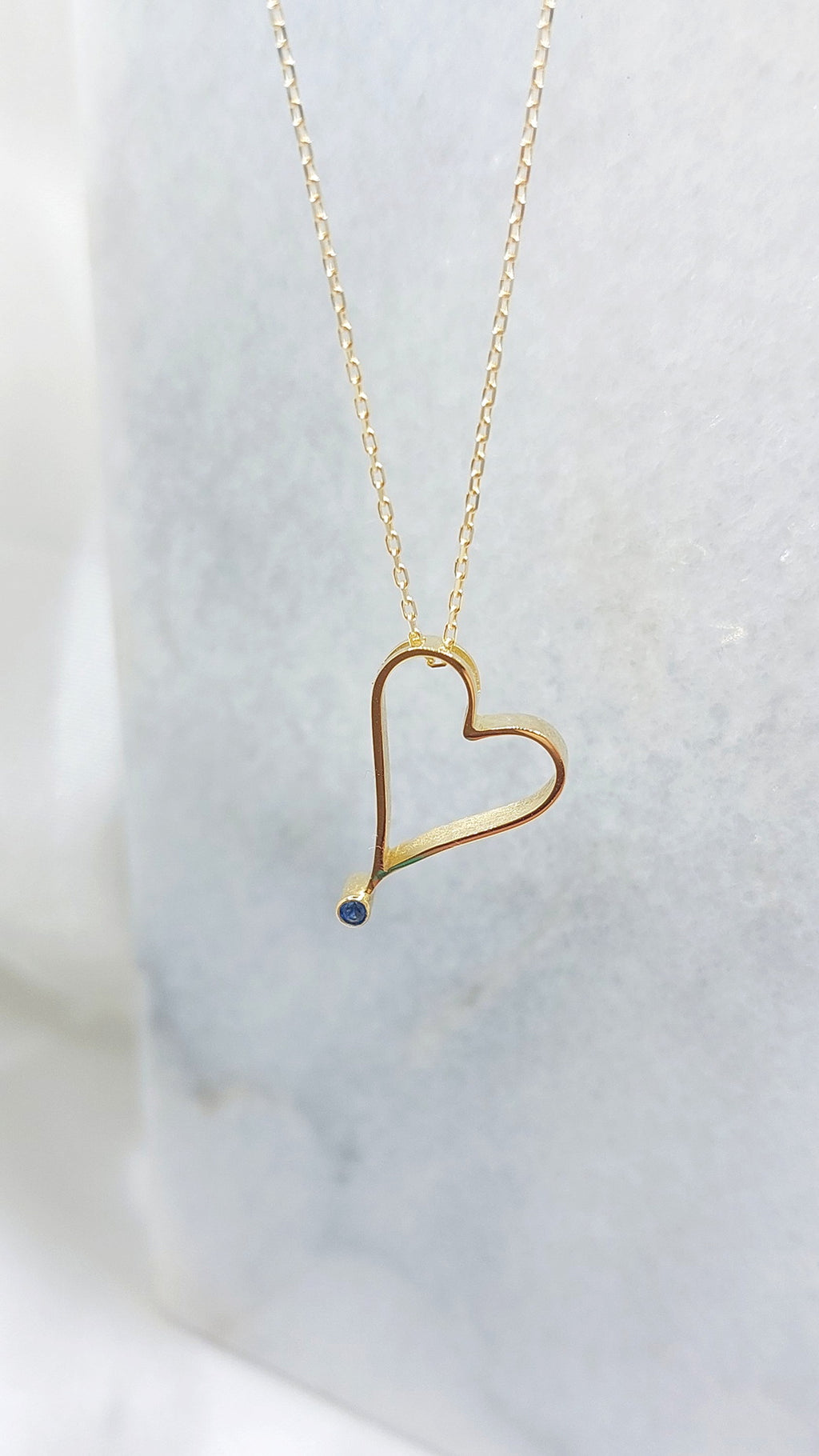 14k Small Heart Gold Necklace