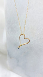 14k Small Heart Gold Necklace