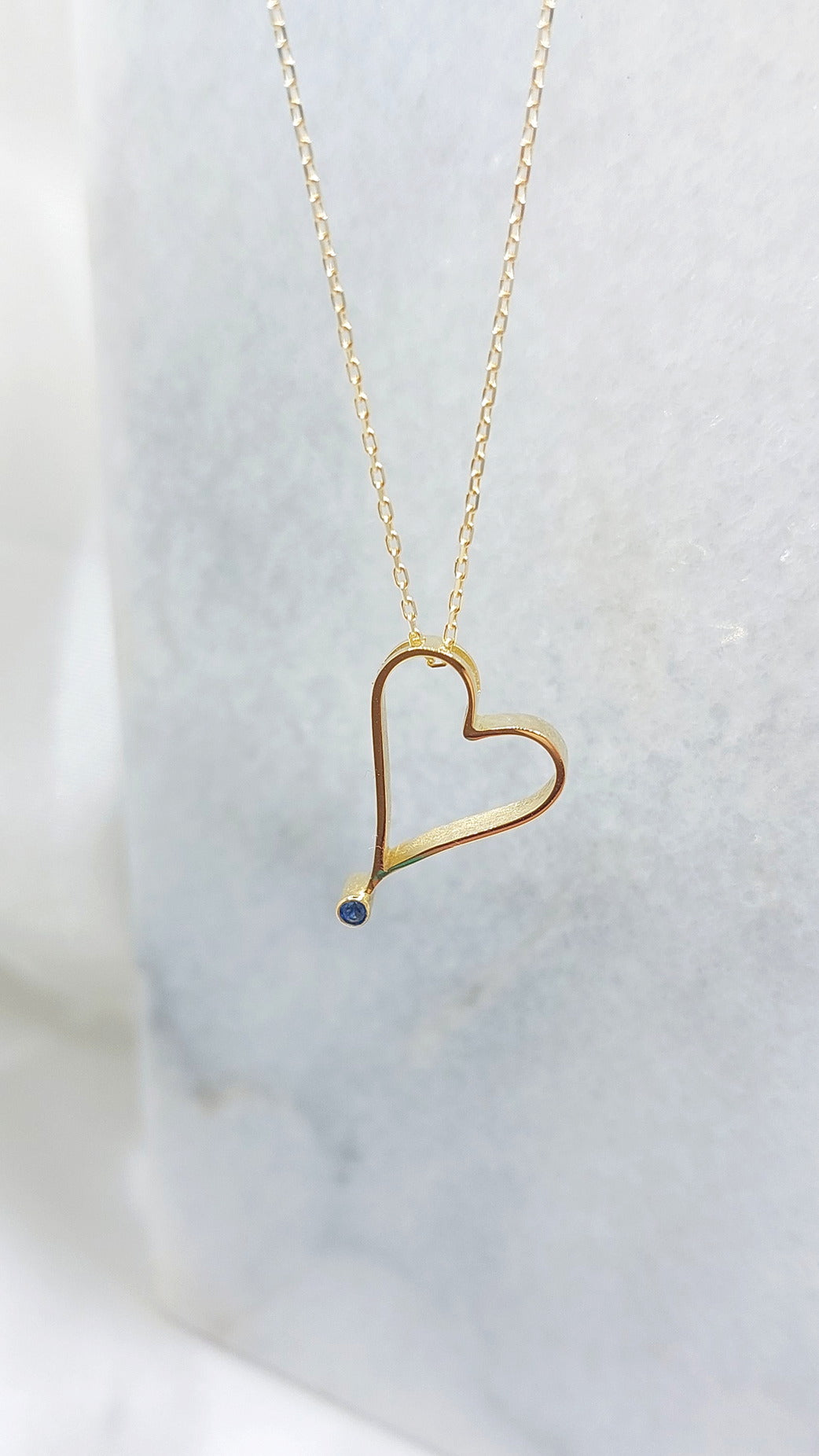 14k Small Heart Gold Necklace