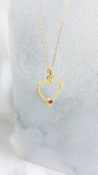 Minimal Heart Gold Necklace