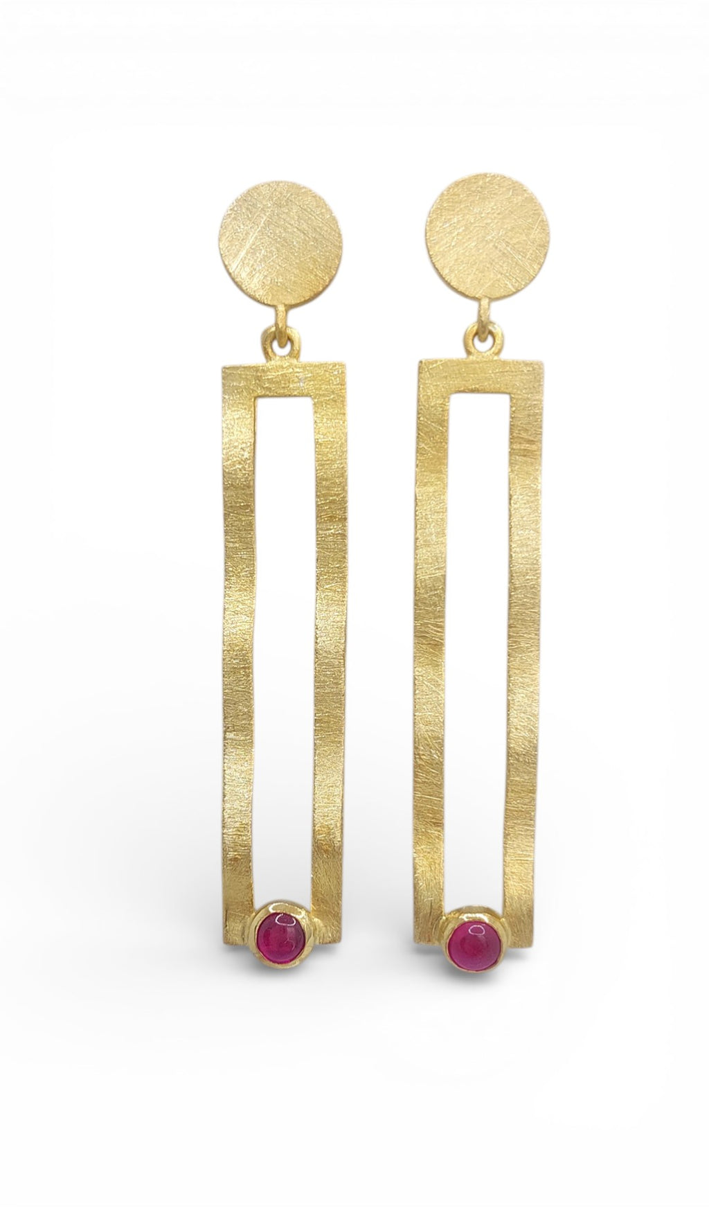 Long rectangular earrings