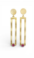 Long rectangular earrings