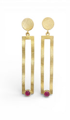Long rectangular earrings