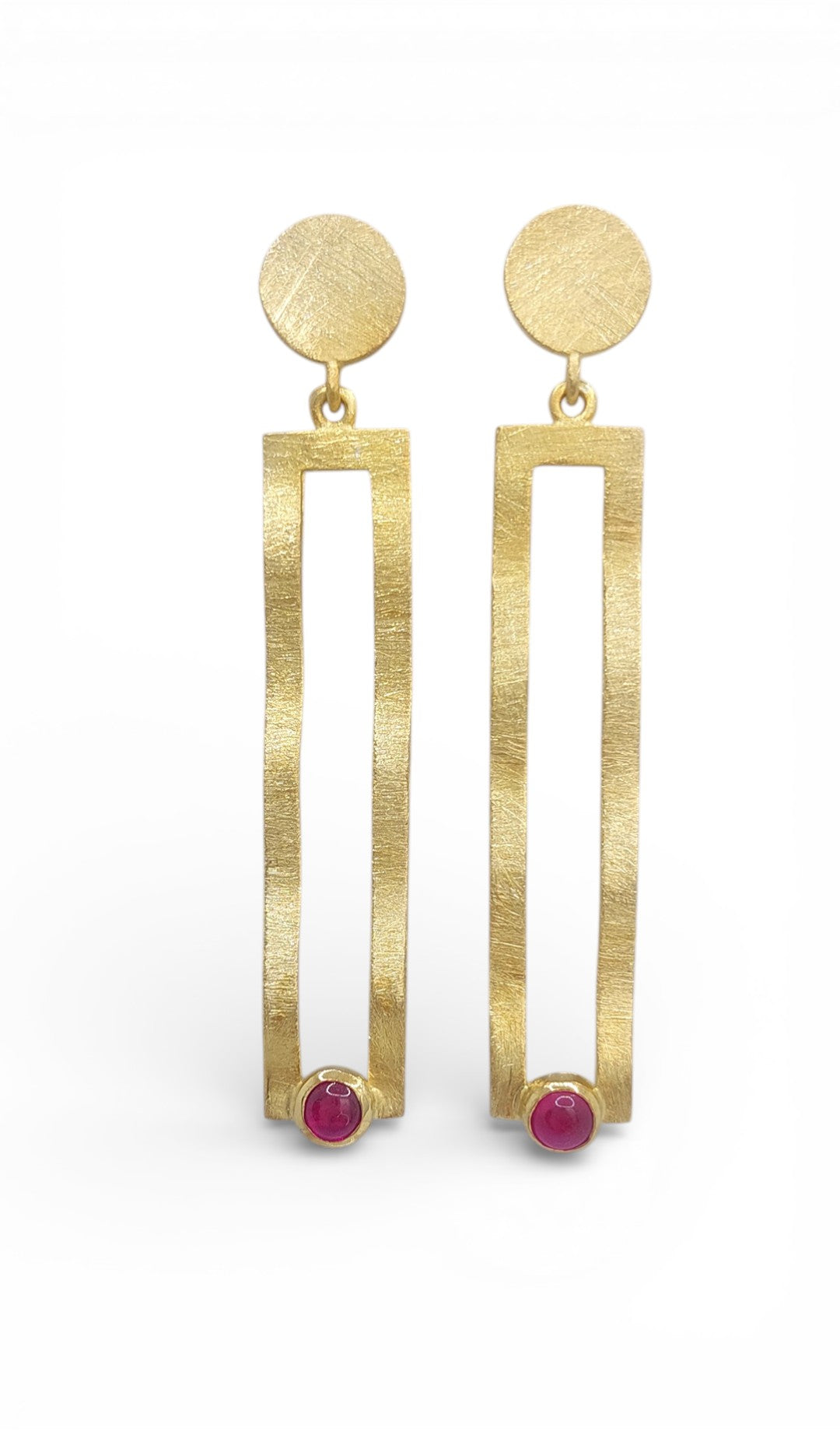 Long rectangular earrings