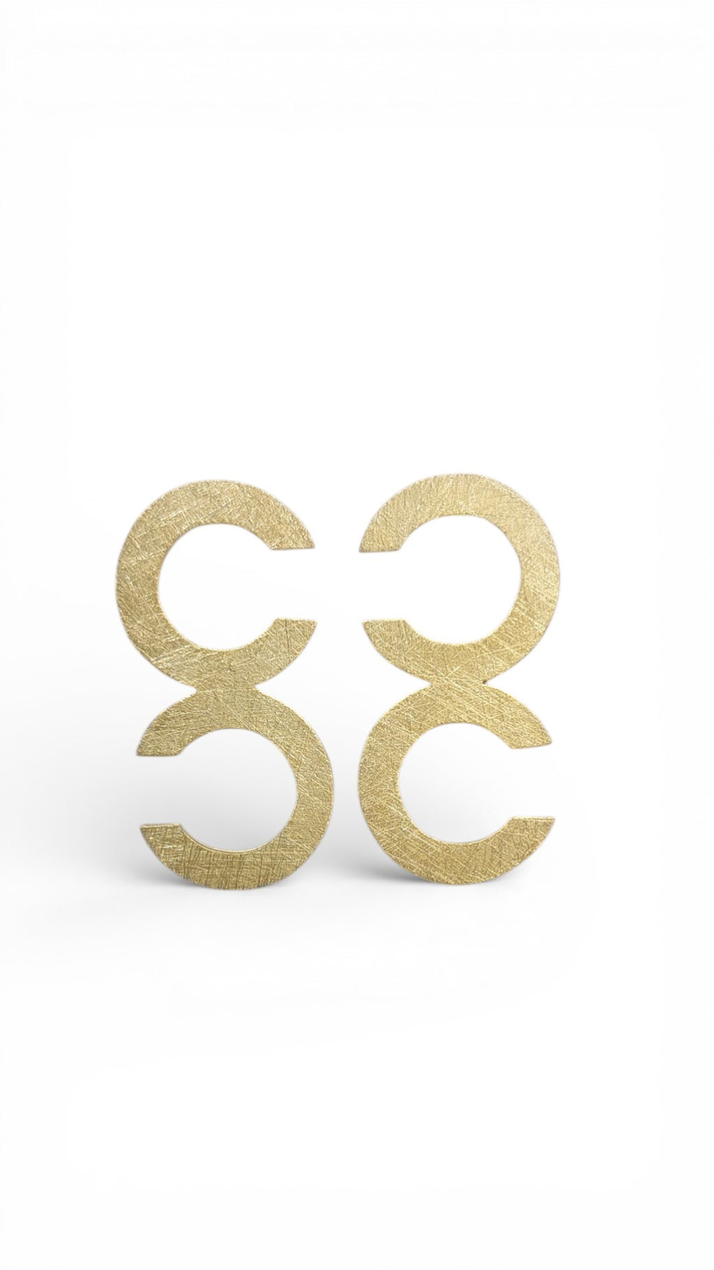 Silver Double Geometric Earrings