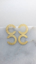 Silver Double Geometric Earrings