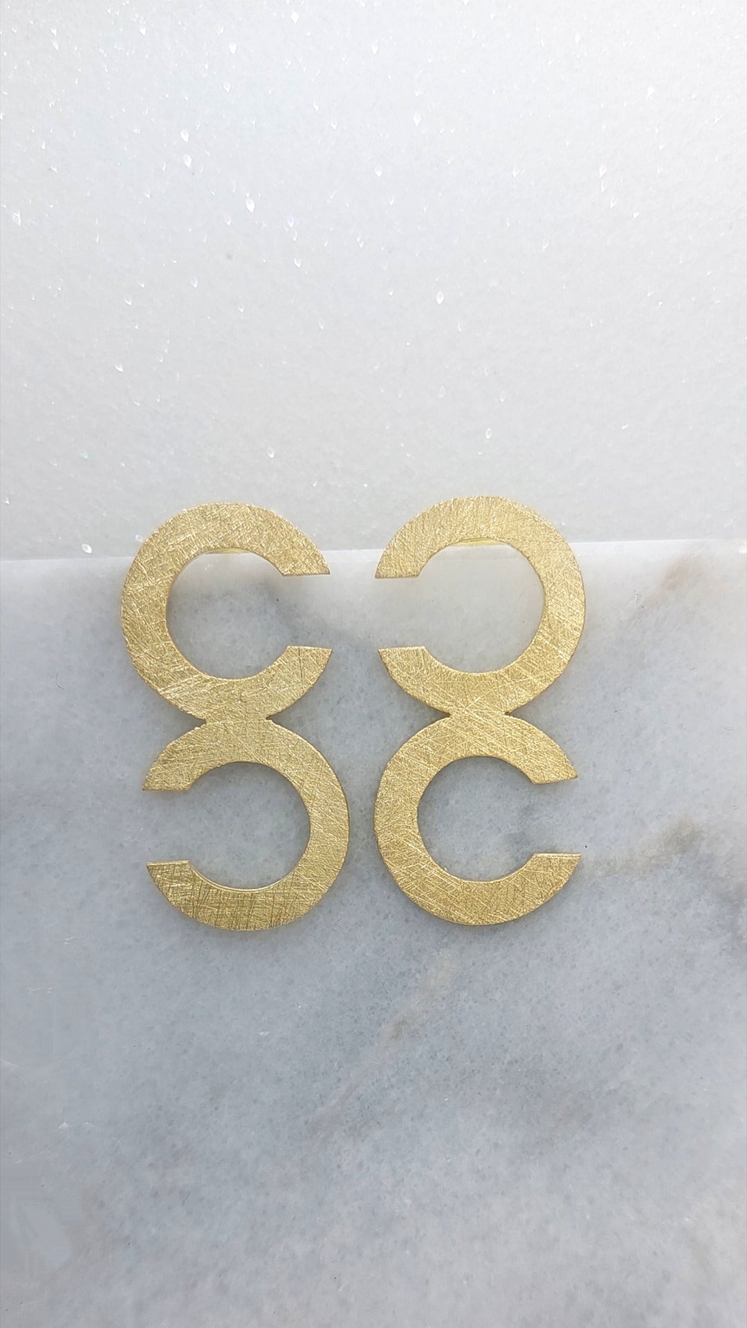 Silver Double Geometric Earrings