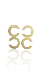 Silver Double Geometric Earrings