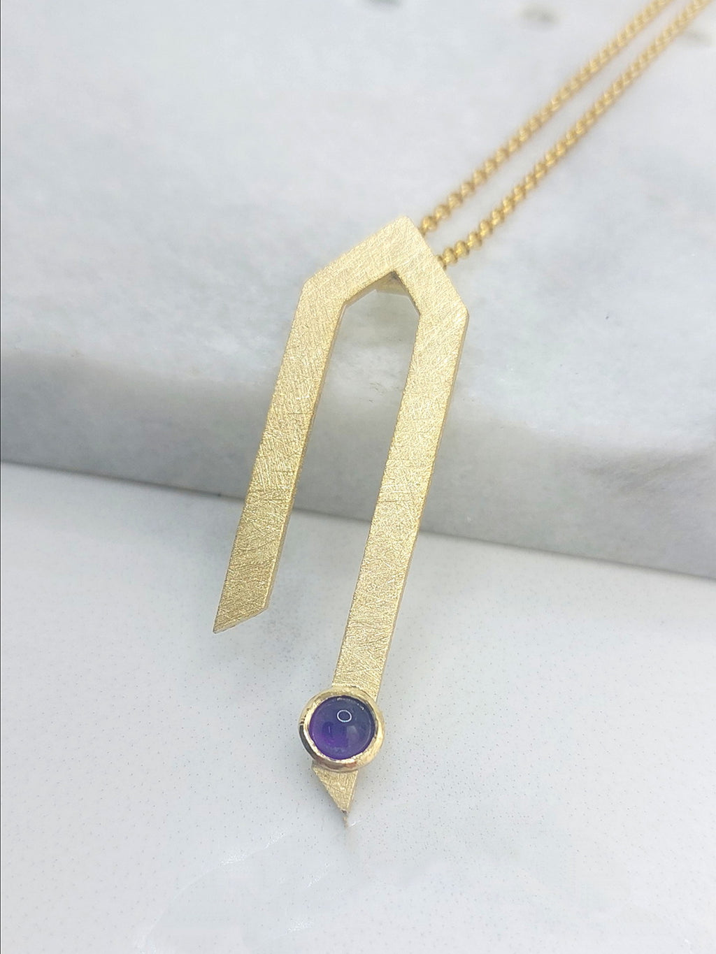Line Pendant – Amethyst