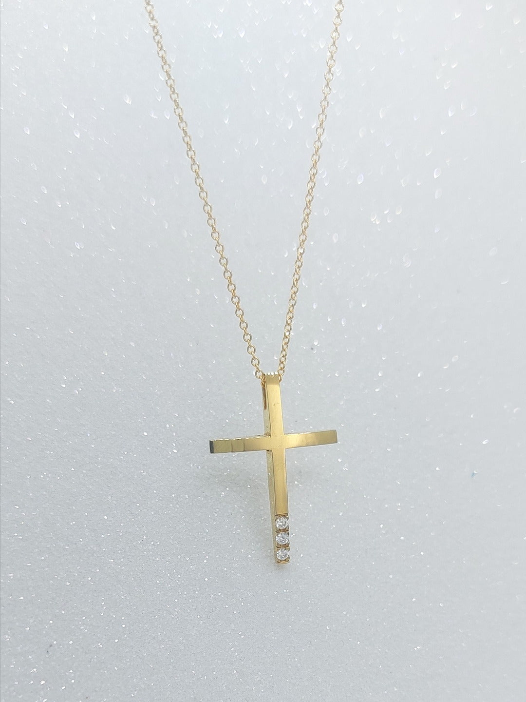 Minimal Solid Gold Cross