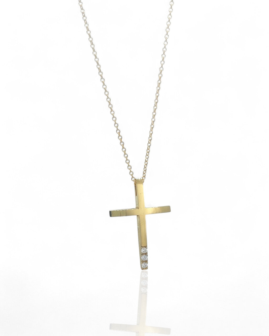 Minimal Solid Gold Cross