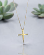 Minimal Solid Gold Cross