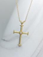 Gold Cross with Diamond