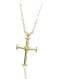 Gold Cross with Diamond