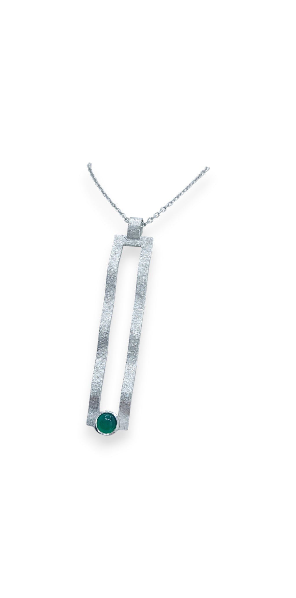 Line Pendant - Green Agatis