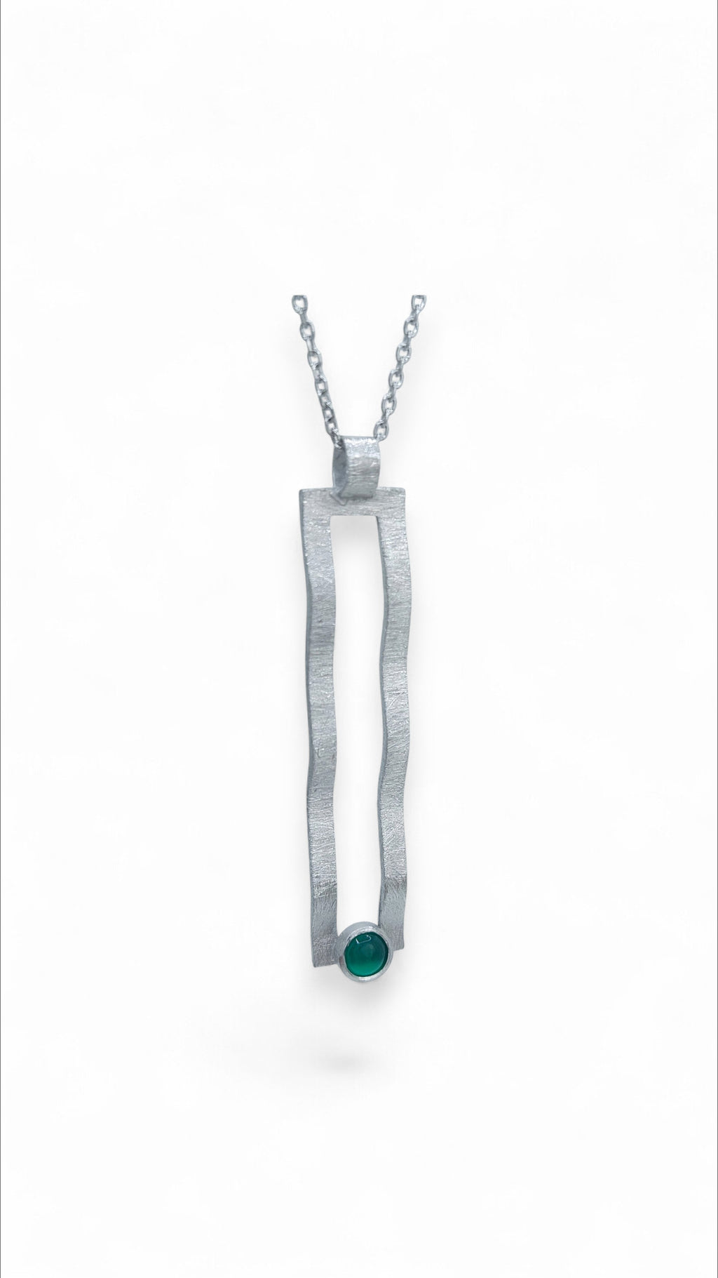 Line Pendant - Green Agatis