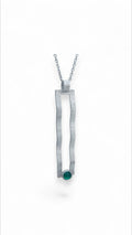 Line Pendant - Green Agatis