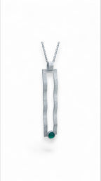 Line Pendant - Green Agatis