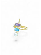 14K Gold Colorful Ring