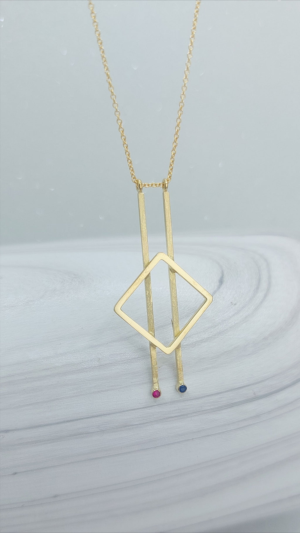 14k Gold Linear Necklace