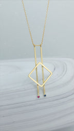 14k Gold Linear Necklace