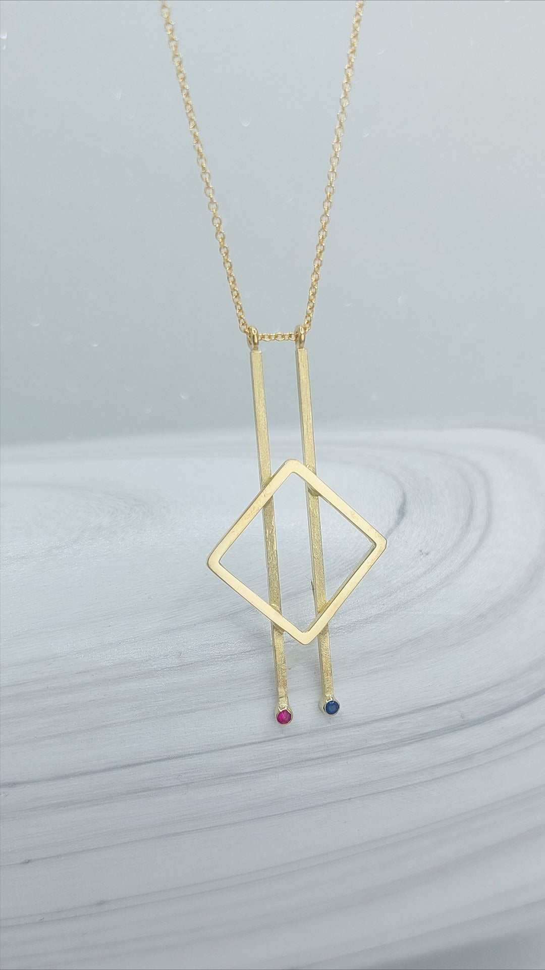 14k Gold Linear Necklace