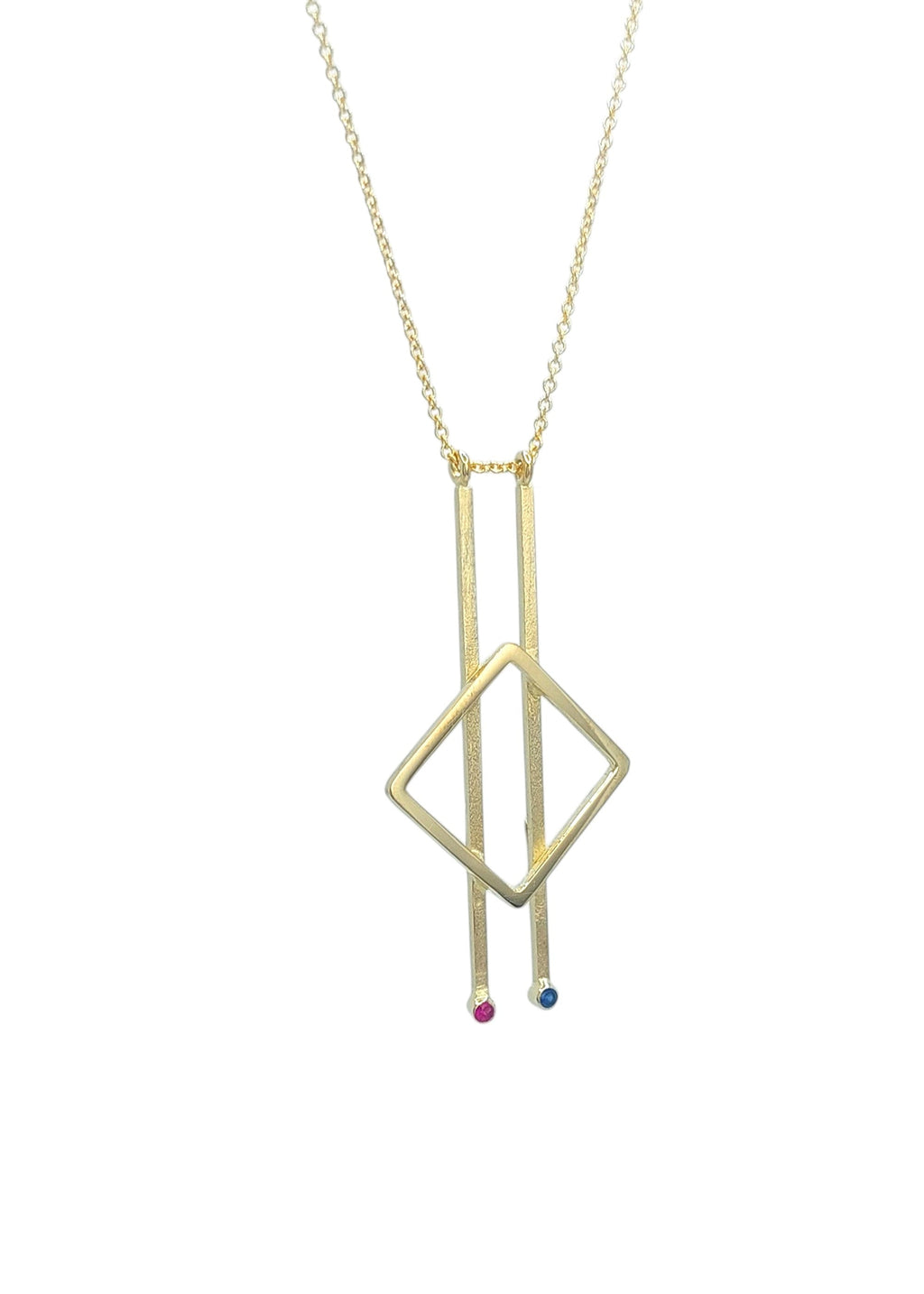 14k Gold Linear Necklace