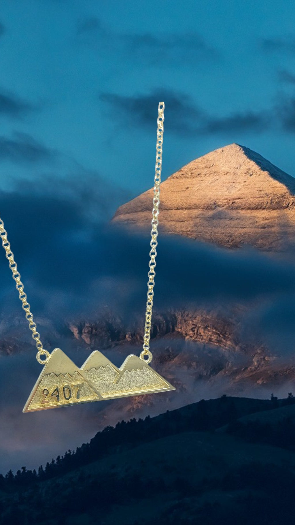 "Taygetos 2407" Necklace / Silver Gold-plated
