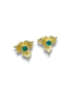 Emerald Flower Earrings