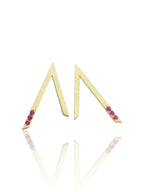 14k Ruby Earrings