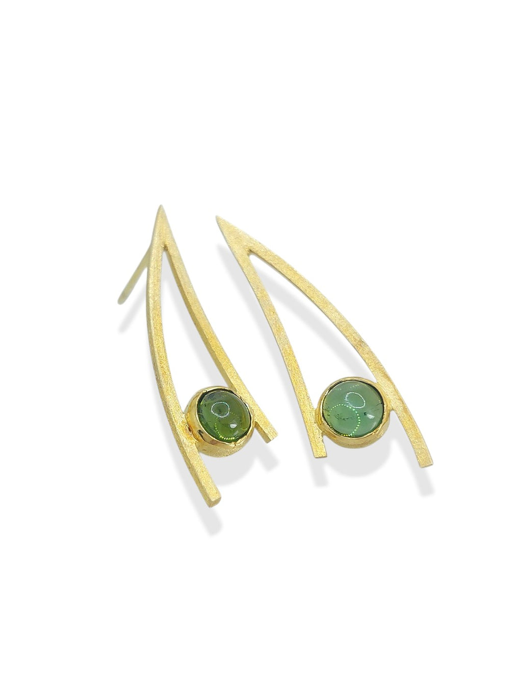 14k Green Tourmaline Earrings