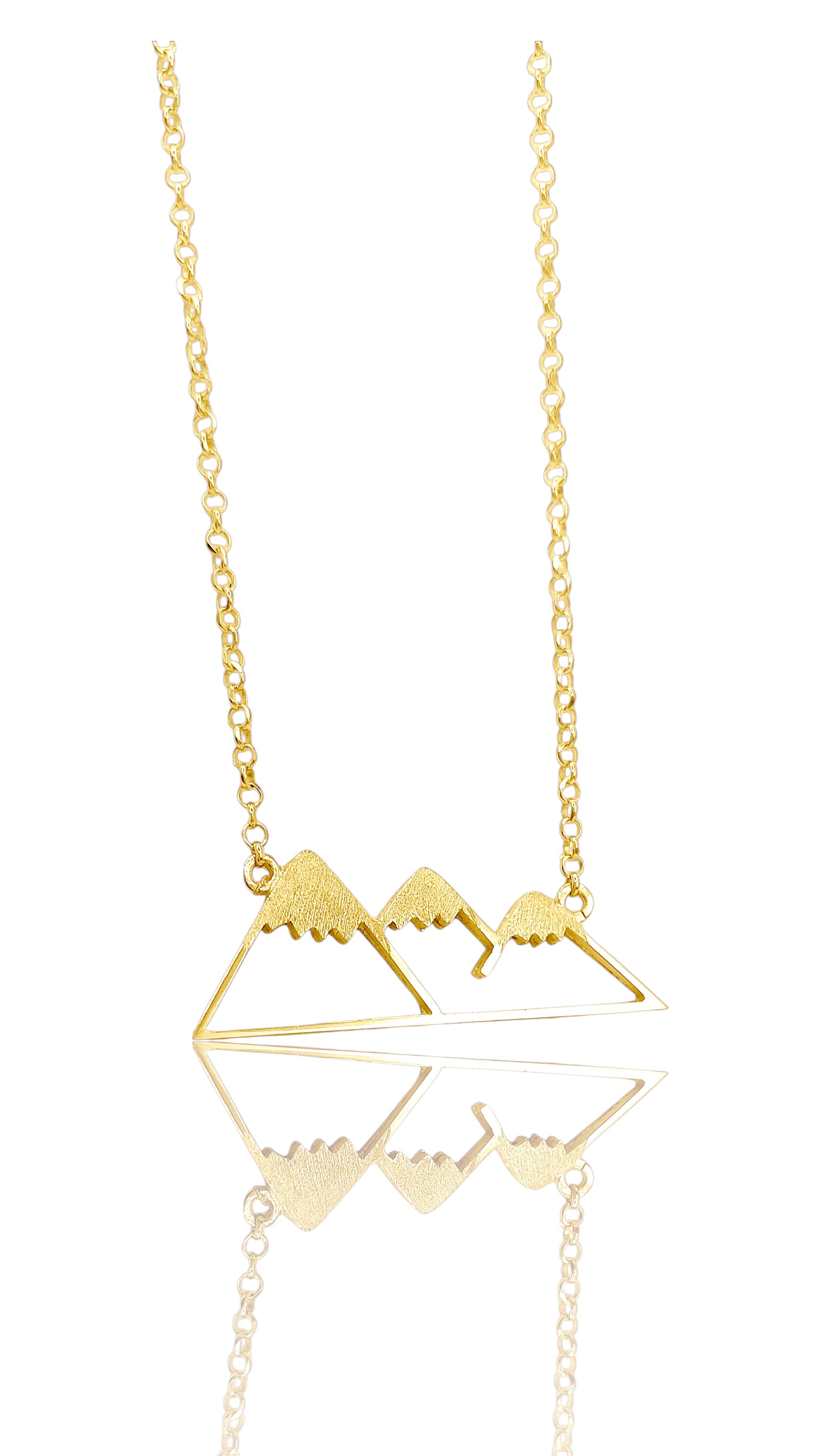 Taygetos Mountain Necklace / Silver Gold-plated