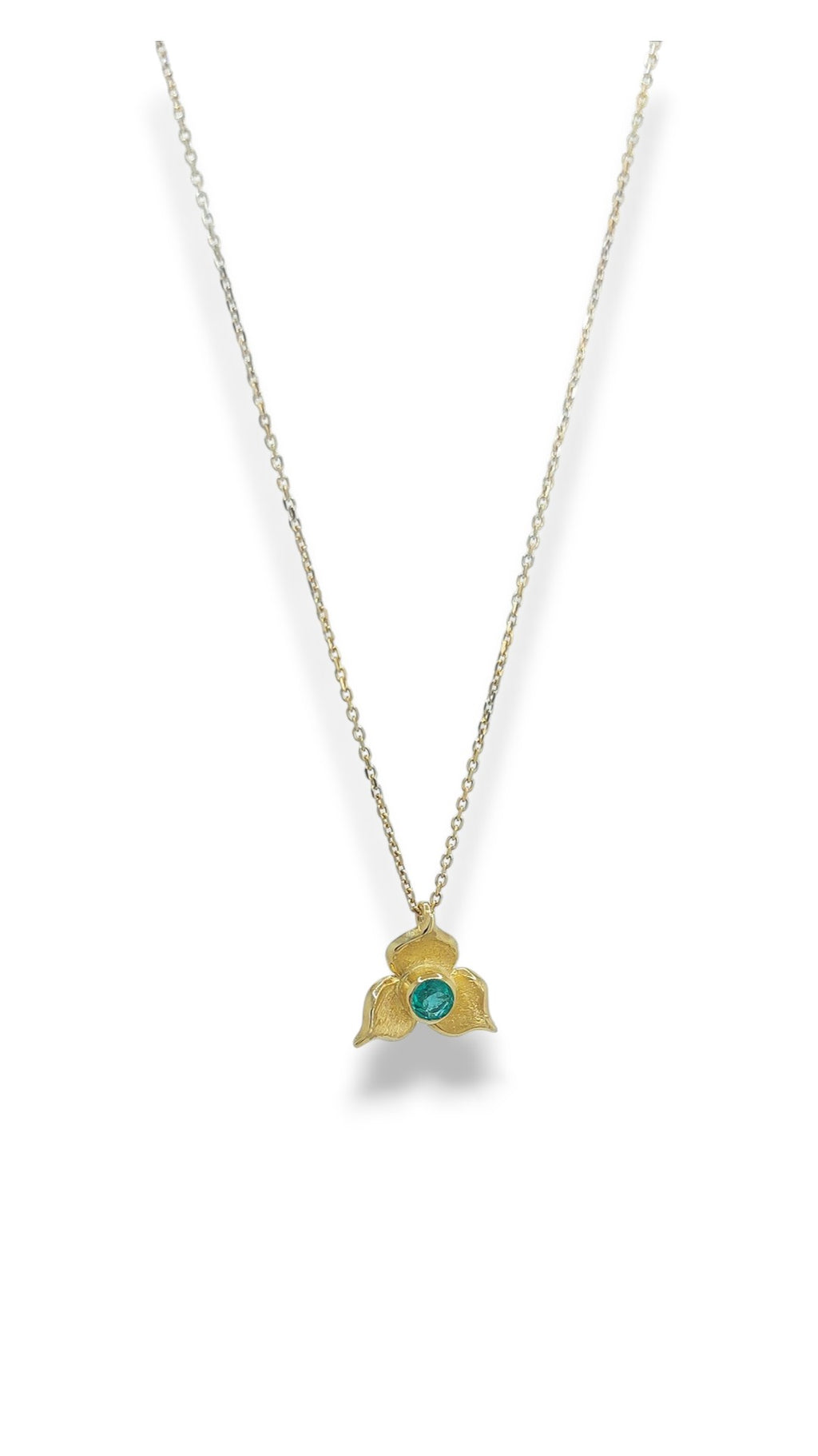 Emerald Flower Necklace